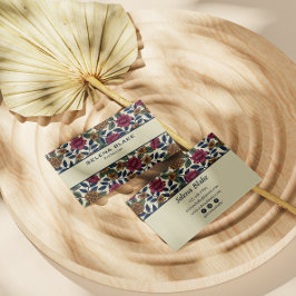 Vetgedrukte bloemige elegantie | Stijlvol Modern Visitekaartje