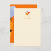 Vetgedrukte Bloempapaver Dank u kaarten (Voorkant / Achterkant)