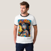 Vetgedrukte Bloemsuiker Skull Beauty Shirt (Voorkant volledig)