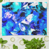 Vetgedrukte blues theedoek (Gevouwen)