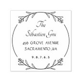 Vetgedrukte botanische krans  zelfinktende stempel (Design)