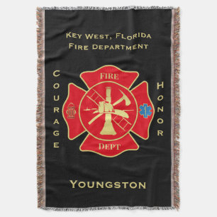 Vetgedrukte Brandweerman Maltese Cross Art Deken