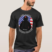 Vetgedrukte brandweerman paramedisch patriottisch  t-shirt (Voorkant)