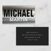 Vetgedrukte brieven | Metaal Visitekaartje (Voorkant / Achterkant)