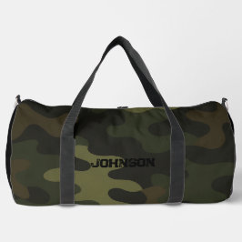 Vetgedrukte Camo Aardige Groenen Browns Personalis Plunjezak