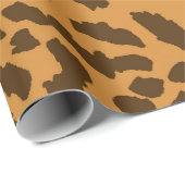Vetgedrukte cheetah print inpakpapier (Rol Hoek)