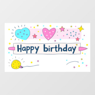 Vetgedrukte contouren en opvallende kleuren raamsticker