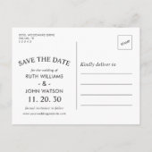 Vetgedrukte data Aangepaste foto Opslaan van de da Uitnodiging Briefkaart (Achterkant)