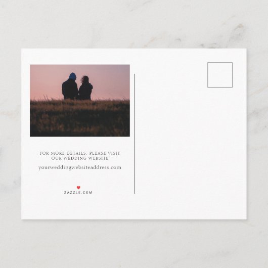 Vetgedrukte datum Triple Photo Save the Date Kaart (Achterkant)