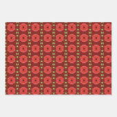 Vetgedrukte decoratieve kunstbloem inpakpapier vel (Voorkant 3)