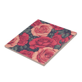 Vetgedrukte decoratieve Rozen Tegels voor keukenwa Tegeltje