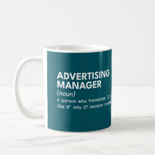 Vetgedrukte definitie van marketingmanager koffiemok