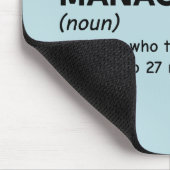 Vetgedrukte definitie van marketingmanager muismat (Hoek)