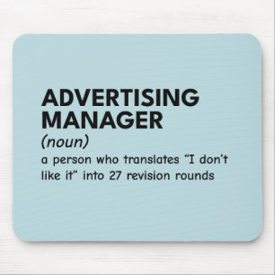 Vetgedrukte definitie van marketingmanager muismat