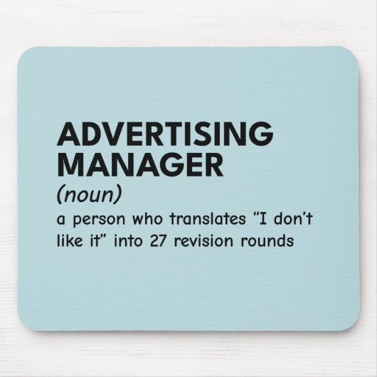 Vetgedrukte definitie van marketingmanager muismat (Voorkant)