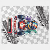 Vetgedrukte deken Sport Auto Rijden Little Boy (Voorkant (Horizontaal))