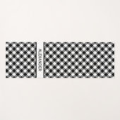 Vetgedrukte diagonaal zwart wit Buffalo Plaid Jouw Yogamat (Voorkant (horizontaal))