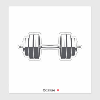 Vetgedrukte dompelkracht – minimalistisch fitnesso sticker