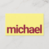 Vetgedrukte eenvoud Rood & Geel Scannable Arcode Visitekaartje (Voorkant)