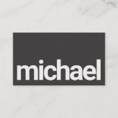 Vetgedrukte eenvoud zwart-wit scanbare QR-code Visitekaartje (Voorkant)