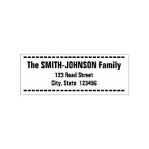 Vetgedrukte, eenvoudige familienaam en adres Rubbe