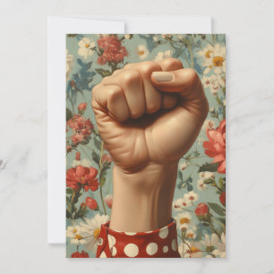 Vetgedrukte eerste bloemige achtergrond kaart