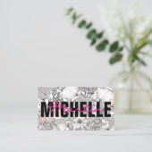 Vetgedrukte en cursieve tekst | Bloemenachtergrond Visitekaartje (Staand voorkant)