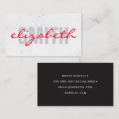 Vetgedrukte en cursieve tekst | Marmer | Ondernemi Visitekaartje (Voorkant / Achterkant)