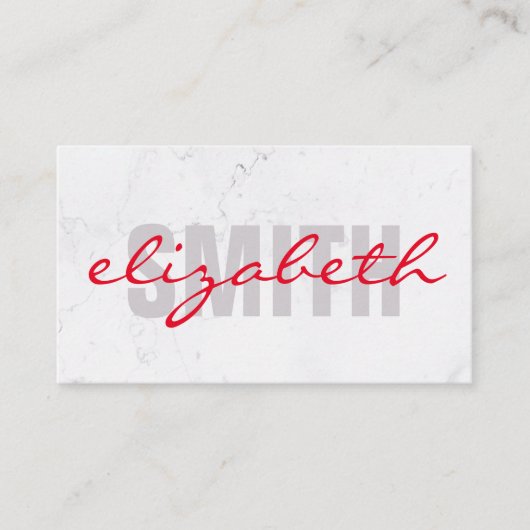 Vetgedrukte en cursieve tekst | Marmer | Ondernemi Visitekaartje (Voorkant)