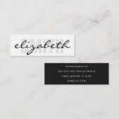 Vetgedrukte en cursieve tekst mini visitekaartje (Voorkant / Achterkant)