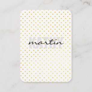 Vetgedrukte en cursieve tekst Polka Dots Visitekaartje