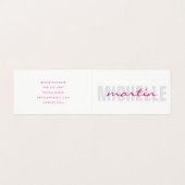 Vetgedrukte en cursieve tekst visitekaartje (Buitenkant ongevouwen)
