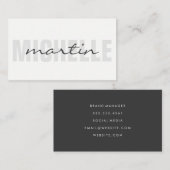 Vetgedrukte en cursieve tekst visitekaartje (Voorkant / Achterkant)