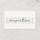 Vetgedrukte en cursieve tekst visitekaartje (Voorkant)