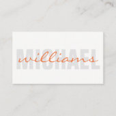 Vetgedrukte en cursieve tekst visitekaartje (Voorkant)