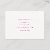 Vetgedrukte en cursieve tekst visitekaartje (Achterkant)