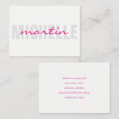 Vetgedrukte en cursieve tekst visitekaartje (Voorkant / Achterkant)