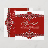 Vetgedrukte en elegante speciale uitnodigingen (Voorkant / Achterkant)