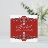 Vetgedrukte en elegante speciale uitnodigingen (Staand voorkant)