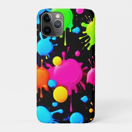 Vetgedrukte en heldere verfspatten Case-Mate iPhone case (Achterkant)