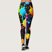 Vetgedrukte en heldere verfspatten leggings (Achterkant)