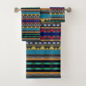 Vetgedrukte en kleurrijke badhanddoekset bad handdoek (Insitu)