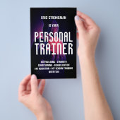 Vetgedrukte fitness trainer mannelijk flyer (Hand)
