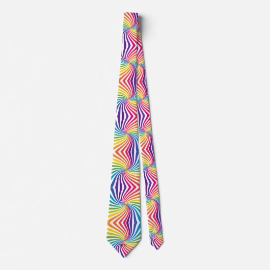 Vetgedrukte flamboyante kleuren dynamische speelse stropdas (Voorkant)