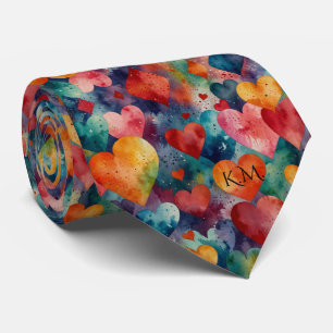 Vetgedrukte flamboyante kleuren dynamische speelse stropdas