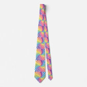 Vetgedrukte flamboyante levendige dynamische werve stropdas (Voorkant)