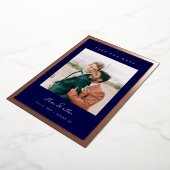 Vetgedrukte Folie Rand De datum opslaan Minimale f Folie Uitnodiging (Gedraaid)