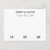 Vetgedrukte foto collage data Save the Date Briefkaart (Voorkant)