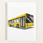 Vetgedrukte gele stadsbus openbaar vervoer planner (Voorkant)