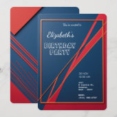 Vetgedrukte geometrische Abstracte gepersonaliseer Kaart (Voorkant / Achterkant)